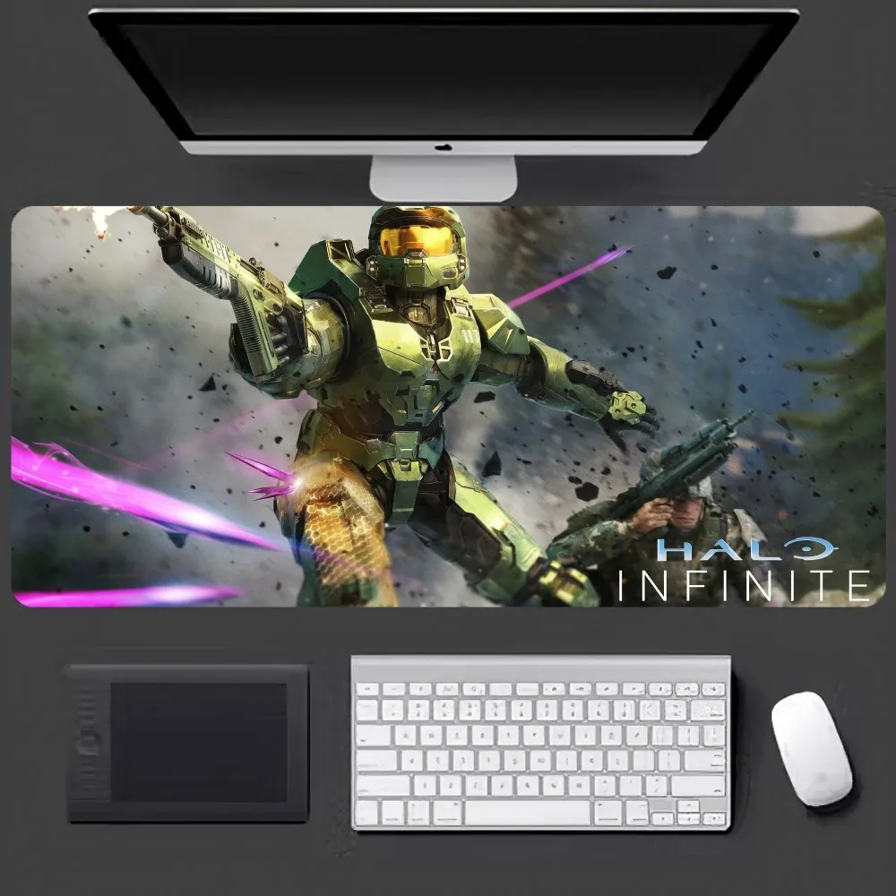 H Halo Game I Infinite Mousepad Large Gaming Compute Gamer PC Keyboard Mouse Mat 5 - Halo Merch