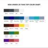 tank top color chart - Halo Merch